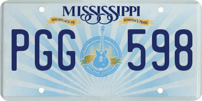 MS license plate PGG598