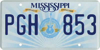 MS license plate PGH853