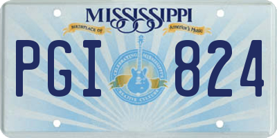 MS license plate PGI824