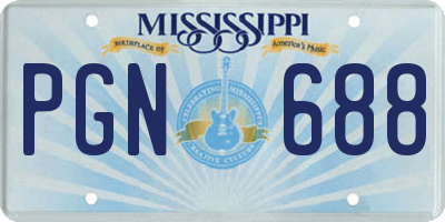 MS license plate PGN688