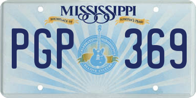 MS license plate PGP369
