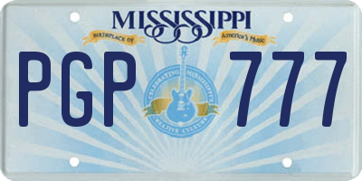 MS license plate PGP777