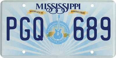 MS license plate PGQ689