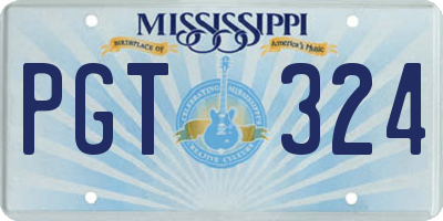 MS license plate PGT324