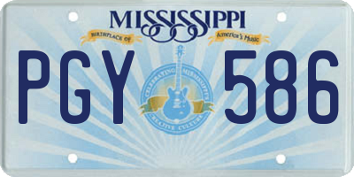 MS license plate PGY586