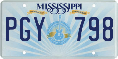MS license plate PGY798