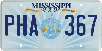 MS license plate PHA367