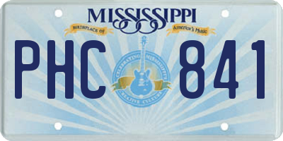 MS license plate PHC841