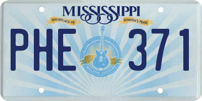MS license plate PHE371