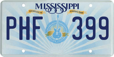 MS license plate PHF399