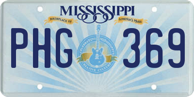 MS license plate PHG369