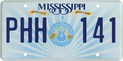 MS license plate PHH141
