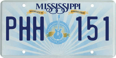 MS license plate PHH151
