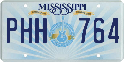 MS license plate PHH764