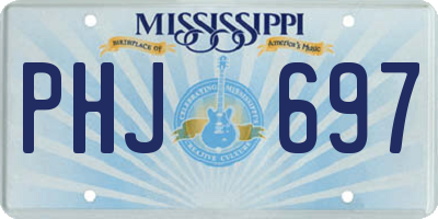 MS license plate PHJ697