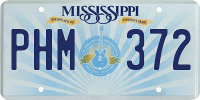 MS license plate PHM372