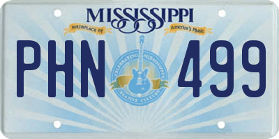 MS license plate PHN499