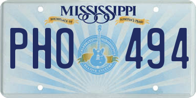 MS license plate PHO494