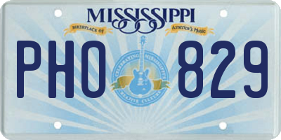 MS license plate PHO829