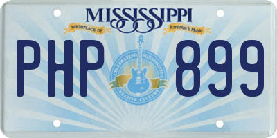 MS license plate PHP899