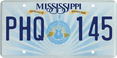 MS license plate PHQ145