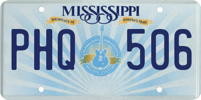 MS license plate PHQ506