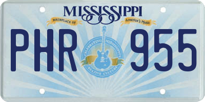 MS license plate PHR955
