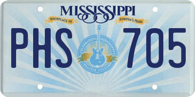 MS license plate PHS705