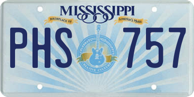MS license plate PHS757