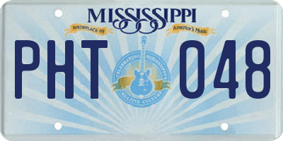 MS license plate PHT048
