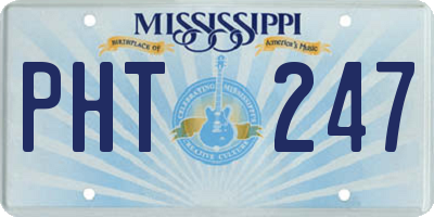 MS license plate PHT247