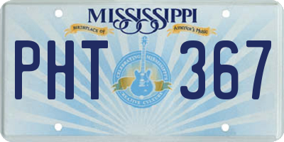 MS license plate PHT367