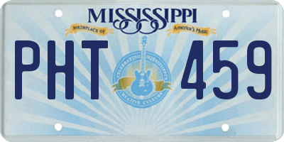 MS license plate PHT459