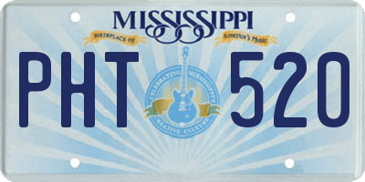 MS license plate PHT520