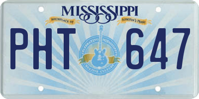 MS license plate PHT647