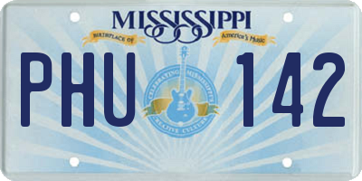 MS license plate PHU142