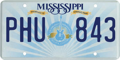 MS license plate PHU843