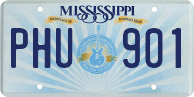 MS license plate PHU901