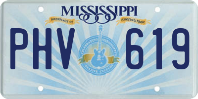 MS license plate PHV619