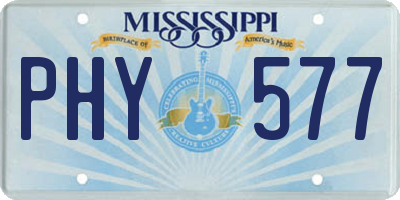MS license plate PHY577
