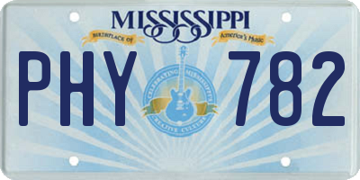 MS license plate PHY782