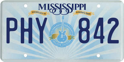 MS license plate PHY842