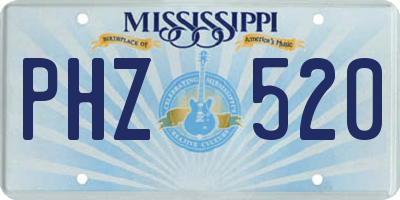 MS license plate PHZ520