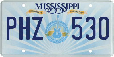 MS license plate PHZ530