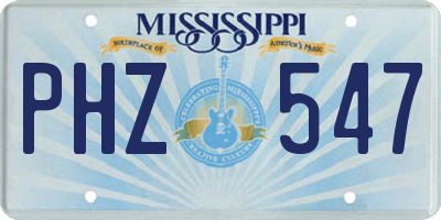 MS license plate PHZ547