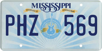 MS license plate PHZ569