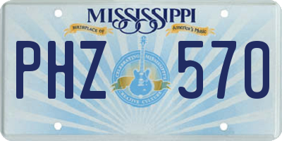 MS license plate PHZ570