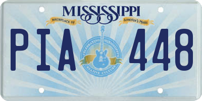 MS license plate PIA448