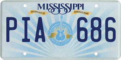 MS license plate PIA686