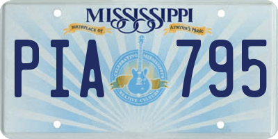 MS license plate PIA795